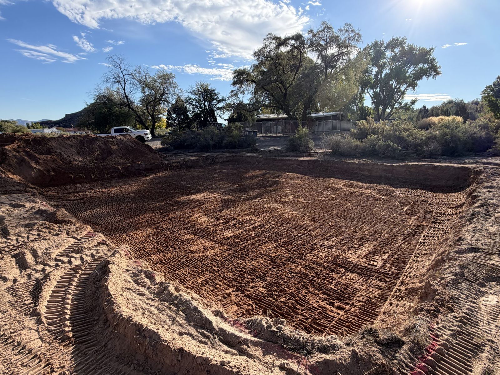 A building site cut and graded by CJC